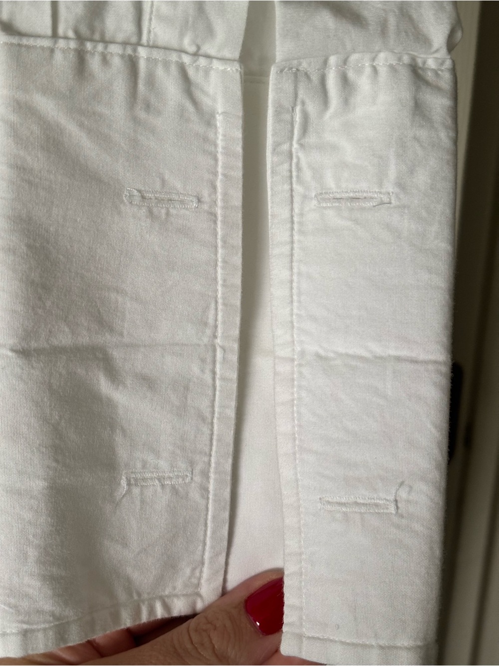 Men’s  White Long-Sleeve Dress Shirt 100% Cotton - Picture 4 of 5